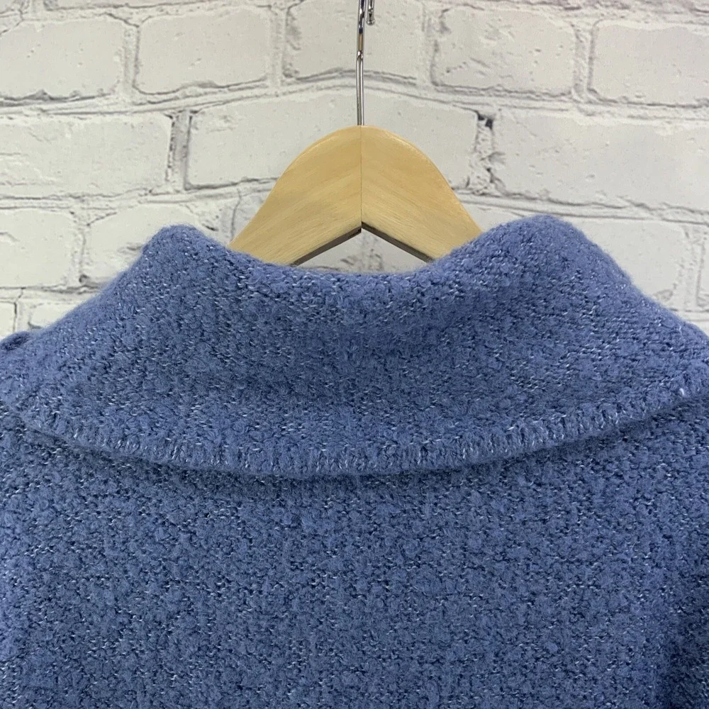 Columbia Wool Blend Sweater Womens‎ Sz XS Purple Cowl Neck